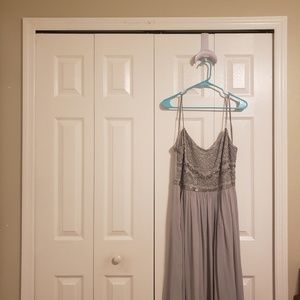 Adrianna Papell Grey Beaded Prom/Wedding Dress